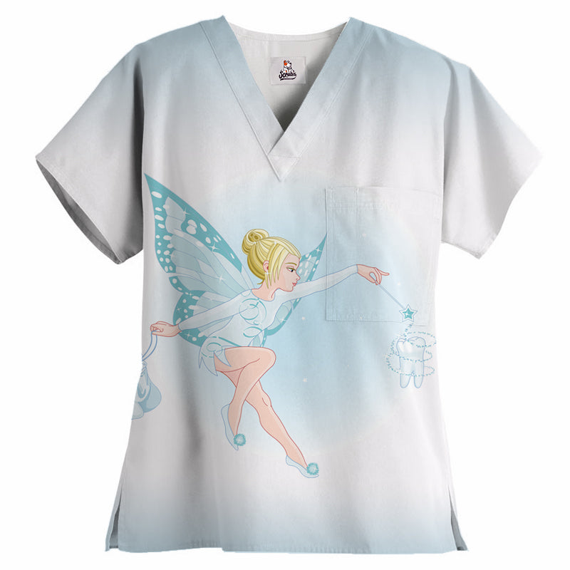 Blusa médica con 1 bolsillo