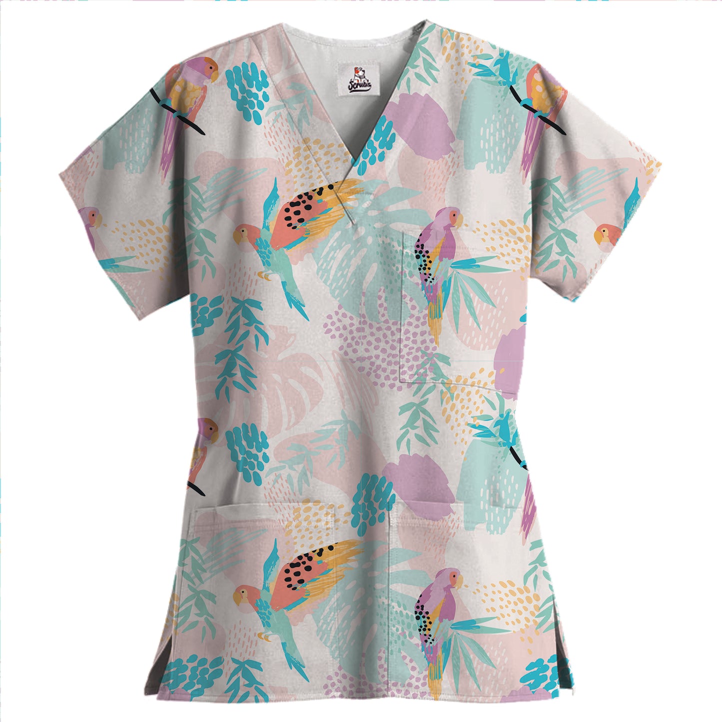 Blusa médica con 1 bolsillo