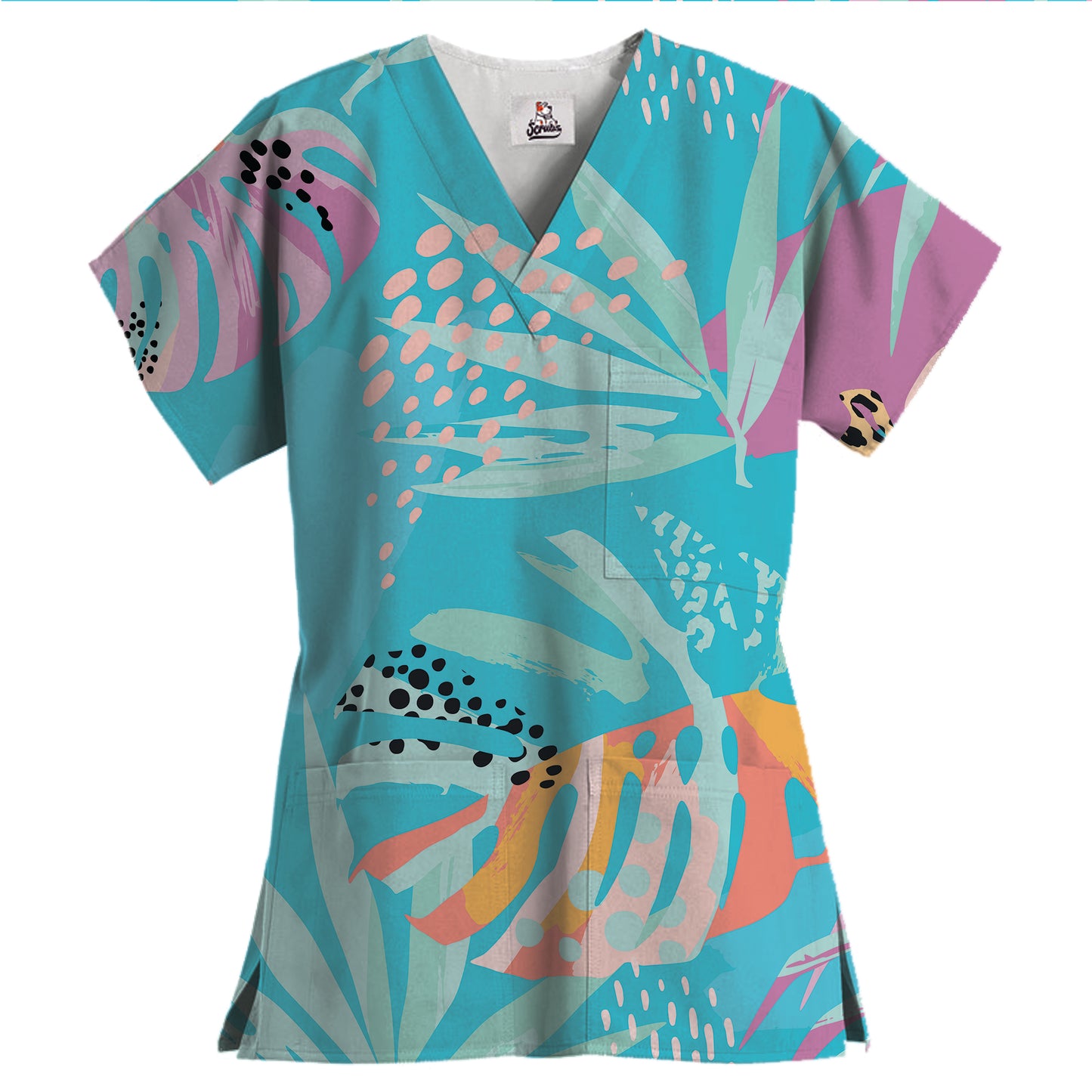 Blusa médica con 1 bolsillo